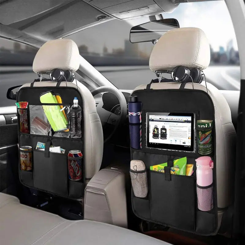 Back Seat Organizer + Touchscreen Tablet Pocket