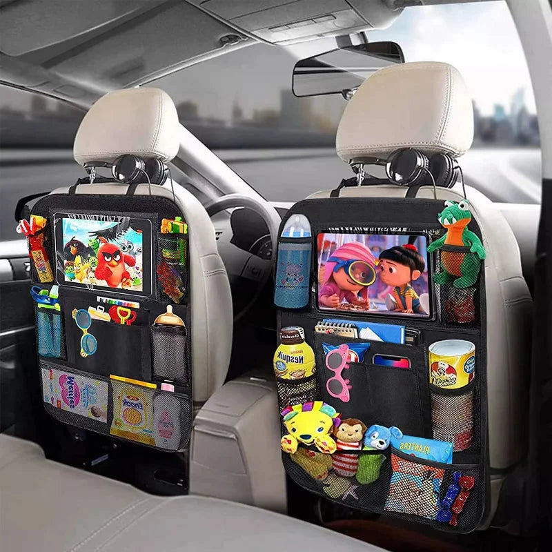 Back Seat Organizer + Touchscreen Tablet Pocket